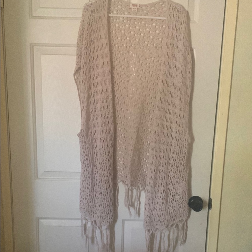 Mossimo Supply Co. Cream Knit Cardigan